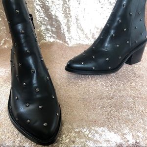 Blogger favorite! Black studded booties